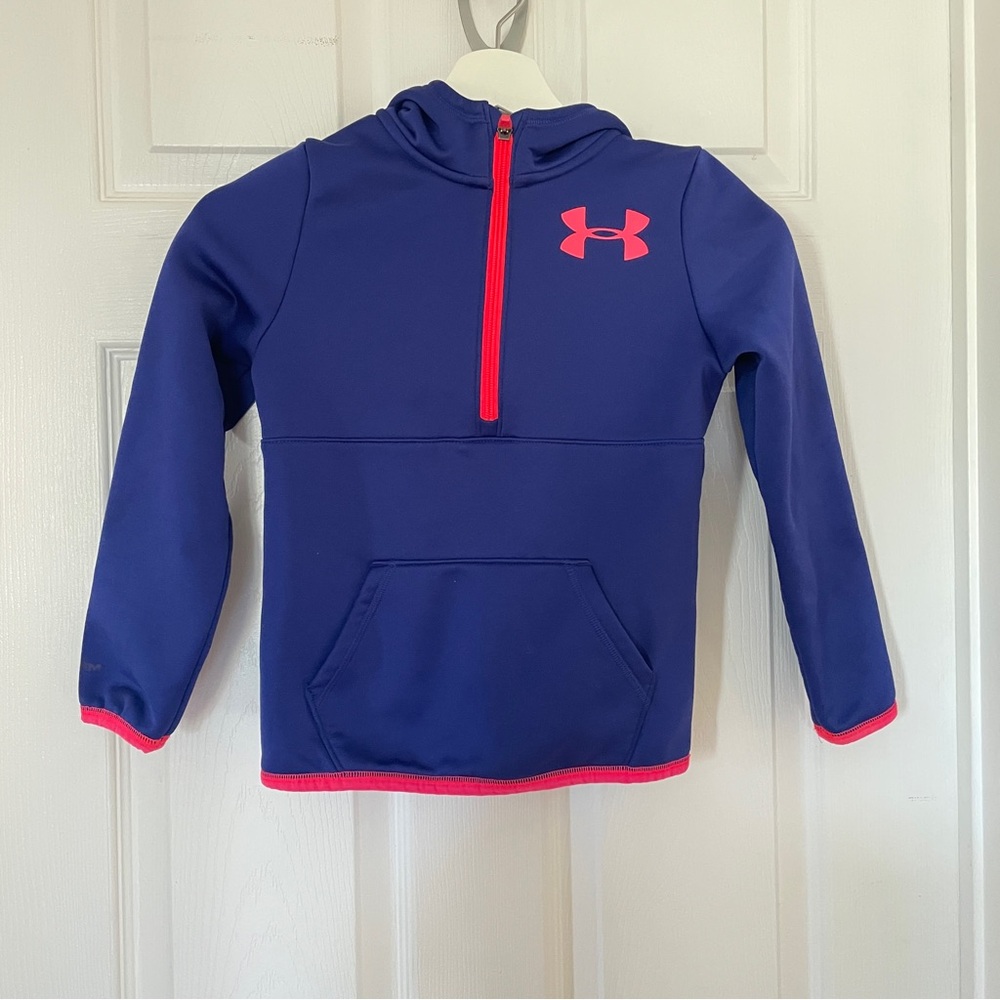 Under Armour Blue and Red ColdGear Hoodie